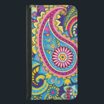Capa Carteira Para Samsung Galaxy S5 Padrão de Paisley Verde Púrpura Rosa-Rosa-Quente d<br><div class="desc">Este lindo padrão de safra faz um cobrir protetor de excelente para o seu telefone. Legal ideia de presente para qualquer pessoa artística,  colorida e fofa.</div>