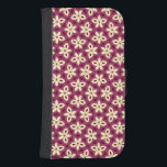 Capa Carteira Para Samsung Galaxy S4 Padrão Floral Geométrico na Borgonha e Creme<br><div class="desc">Este padrão geométrico sem costura apresenta um motivo floral repetitivo com elementos em forma de pétala dispostos num esquema simétrico. O design combina cores ricas de burgundy e creme macio,  criando um efeito visual quente,  convidando perfeito para têxteis,  papéis de parede ou fundos digitais.</div>