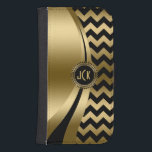 Capa Carteira Para Samsung Galaxy S4 Padrão Negra Elegante e Dourado Zigzag Chevron<br><div class="desc">Padrão geométrico de chevron preto-e-ouro e preto-e-ziguezague e design de linhas modernas dinâmicas. Monograma personalizado e opcional. Várias variações nesse design, com diferentes posições dos elementos e diferentes combinações de cores. Não o brilho real ou o acabamento metálico, mas o efeito da imagem digital. Se precisar de ajuda para personalizar,...</div>
