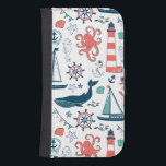 Capa Carteira Para Samsung Galaxy S4 Padrões De Animais Náuticos E Símbolos Cudos<br><div class="desc">Os animais e símbolos náuticos costeiros partilhados náuticos e os símbolos náuticos ilustram-se simples sobre uma cor de fundo branca personalizável. Se precisar de ajuda para personalizar qualquer um dos meus designs, entre em contato com o designer do ArtOnWear. Formatação de texto livre com ajuda ao vivo disponível por solicitação....</div>