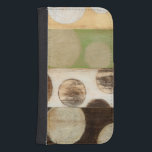 Capa Carteira Para Samsung Galaxy S4 Painel da Madeira de Tom Terrestre com Círculos<br><div class="desc">Criada por Norman Wyatt Jr., essa pintura foi feita utilizando o processo francês conhecido como Giclee para borrifar gotas de tinta em uma canvas. Perda-se nos círculos concêntricos, o derretimento das cores do tom da terra através da pintura, ou o aspecto do painel de madeira da peça. Uma compra de...</div>