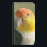 Capa Carteira Para Samsung Galaxy S5 Papagaio inchado branco do Caique<br><div class="desc">O Fim-acima da cara de um branco bonito inchou o papagaio do Caique que aprecia a natureza fora em um dia ensolarado. Tem penas alaranjadas e amarelas em sua cabeça,  e umas asas brancas do barriga e as verdes.</div>