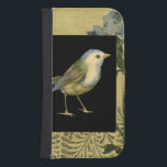 Capa Carteira Para Samsung Galaxy S4 Pássaro no fundo preto e ventilado<br><div class="desc">Esta imagem é simples e bonita para adicionar qualquer produto oferecido e agradará a qualquer amante de arte tradicional. O quadrado negro coloca a ênfase nas cores do pássaro e do fundo amarelo.  Escolha este trabalho de arte para o próximo produto Zazzle.</div>