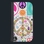 Capa Carteira Para Samsung Galaxy S4 Paz & colagem de Paisley<br><div class="desc">Eu sou um hippie idoso,  e um embaraço a meus netos… um fato que me dê a grande alegria. Os símbolos de paz & paisley fazem-me feliz.</div>