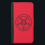 Capa Carteira Para Samsung Galaxy S5 Pentagrama do Baphomet<br><div class="desc">Baphomet Pentagram Samsung Galaxy S5 Wallet Case</div>