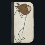 Capa Carteira Para Samsung Galaxy S4 Perfil do Bulldog Francês Procurando<br><div class="desc">Chariklia Zarris sabe como capturar a melhor emoção em cada um de seus desenhos. Não é exceção neste desenho simples e contemporâneo de um buldogue francês.  Obtenha esta legal imagem com o tema do cão no seu produto Zazzle hoje mesmo.</div>