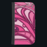 Capa Carteira Para Samsung Galaxy S4 Pintura cor-de-rosa abstrata do painel<br><div class="desc">Um impressão de Daliesque,  esta pintura cor-de-rosa abstrata por Tina Kafantaris caracteriza as linhas torcidas,  derretidas segmentadas em três painéis. Um impressão surrealista vibrante que olhasse grande em um número de produtos. Obtenha seu hoje!</div>