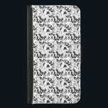 Capa Carteira Para Samsung Galaxy S5 Samsung Galaxy 5 Wallet Case<br><div class="desc">Samsung Galaxy 5 Wallet Case mostrado em um impressão floral preto e branco. Personalize este item ou comprar como está. Imagem do stock</div>