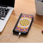 Capa Carteira Para Samsung Galaxy S4 Sinal de paz boas cores energéticas<br><div class="desc">Maletas telefônicas personalizadas designs inspiradas pelas coloridas cores florais da natureza em mandala geométrica,  centradas com um símbolo de paz de ouro | por webgrrl.art</div>