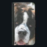 Capa Carteira Para Samsung Galaxy S5 St Bernard<br><div class="desc">Um fim acima da cara de um St Bernard.</div>