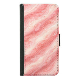 Capa Carteira Para Samsung Galaxy S5 Strawberry Milkshake Marble Texture