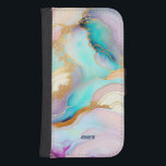 Capa Carteira Para Samsung Galaxy S4 Tinta de mármore de Pastel abstrato com brilho<br><div class="desc">Imagem de textura colorida de mármore líquido com acentos de brilho. Tipografia moderna personalizada.</div>