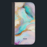 Capa Carteira Para Samsung Galaxy S4 Tinta de mármore de Pastel abstrato com brilho<br><div class="desc">Imagem de textura colorida de mármore líquido com acentos de brilho. Tipografia moderna personalizada.</div>