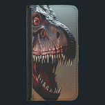 Capa Carteira Para Samsung Galaxy S5 Tyrannosaurus Rex Scary Face, Samsung Phone Wallet<br><div class="desc">Imagem é a face assustadora de um Tiranossauro Rex</div>
