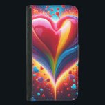 Capa Carteira Para Samsung Galaxy S5 Une explosion de coeurs<br><div class="desc">Une explosion de coeurs a été réalisée pour tous les amoureux,  amoureuses et en dessin numérique.</div>