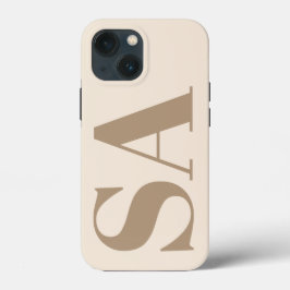 Capa Case-Mate branca antiga com monograma na moda