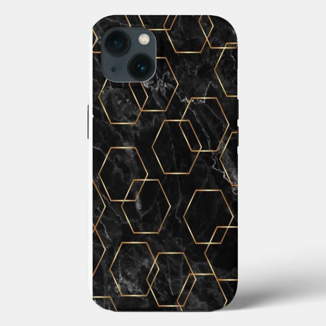 Capa Case-Mate iPhone Preta e Dourada (Verso)