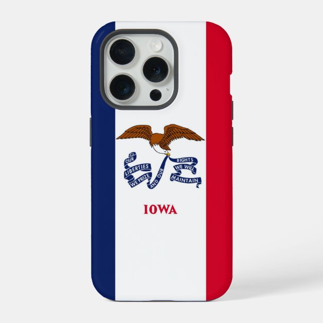 Capa Case-Mate para iPhone 15 Pro, bandeira de Iow (Verso)