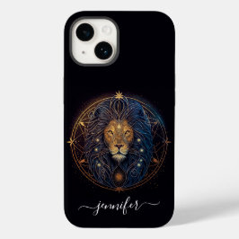 Capa Case-Mate para iPhone preta e dourada do zodí