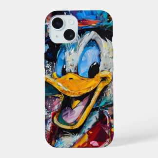 Capa colorida para iPhone 15 do Pato Donald