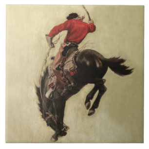 Capa da Revista “Bucking Bronco” por NC Wyeth