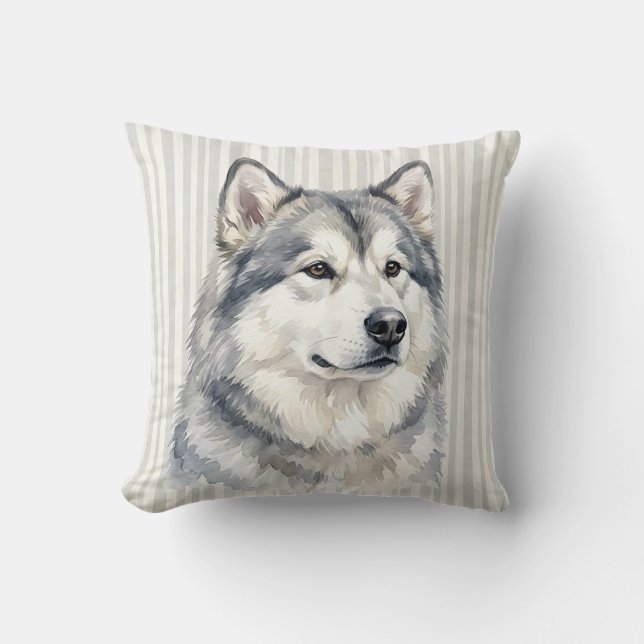 Capa de Almofada Alaskan Malamute (Frente)