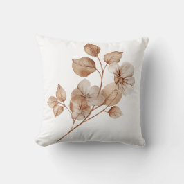 Capa de Almofada Beige com Estampa Floral, Botânic