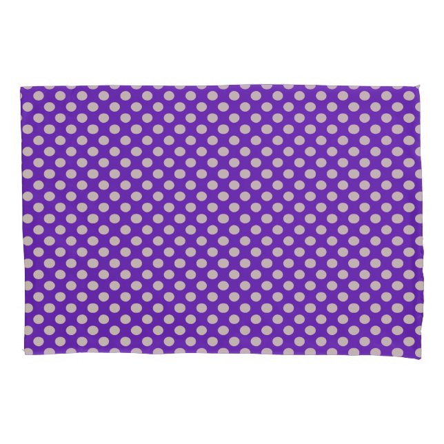 Capa de Almofada com Bolinhas, Coração Roxo (Frente)