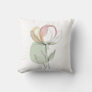 Capa de Almofada de Arremesso Floral Pastel
