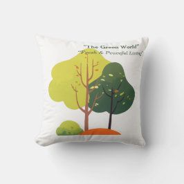 Capa de Almofada de Árvore Verde Sage Minimalista