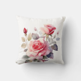 Capa de Almofada de Rosas em Flor Deslumbrantes Aq
