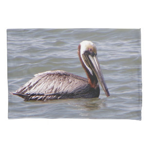 Capa de almofada do Pelicano-marrom