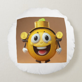 Capa de almofada redonda personalizada, adicionand