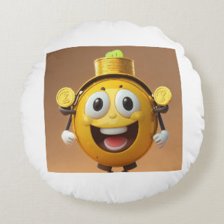 Capa de almofada redonda personalizada, adicionand