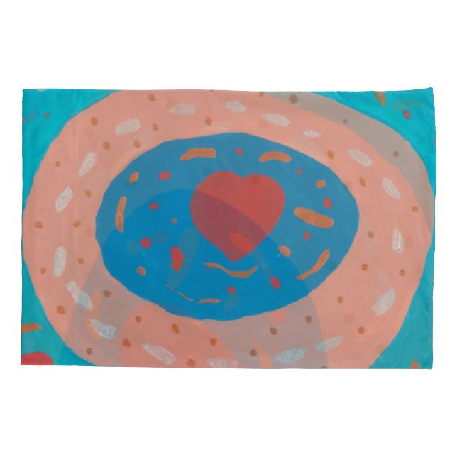 Capa de Almofada Unitária Love Circles, Tamanho Pa (Verso)