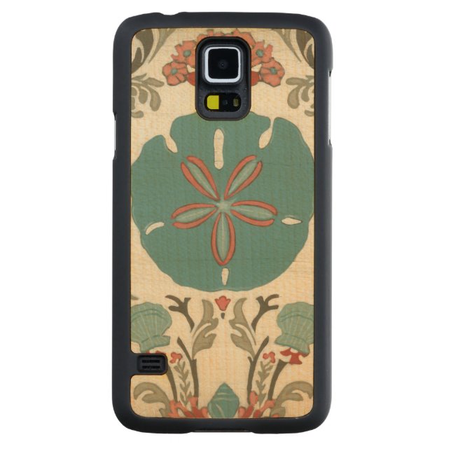 Capa De Bordo Para Galaxy S5 Costeira Damask I (Verso)