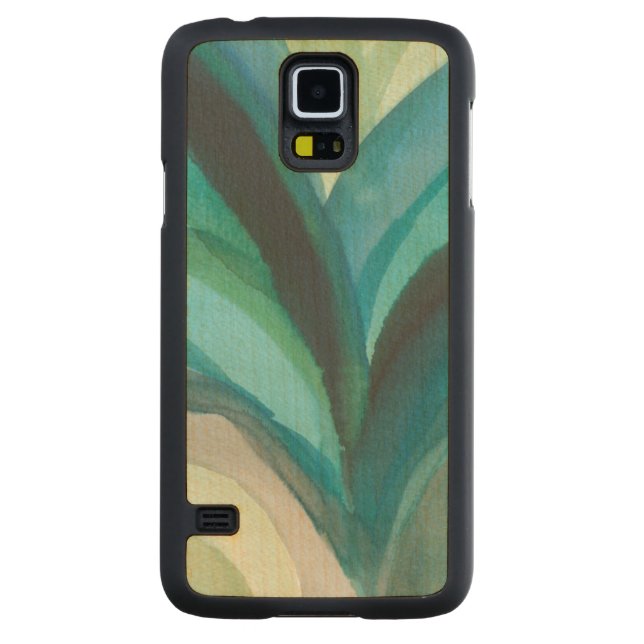 Capa De Bordo Para Galaxy S5 Folha Azul I (Verso)