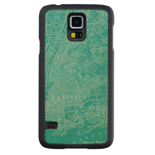 Capa De Bordo Para Galaxy S5 Mapa gráfico de Nova Iorque (Verso)
