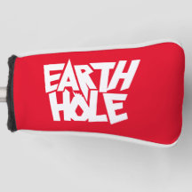Capa de cabeça de taco de golfe Earth Hole Vermelh