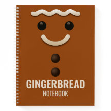 Capa de Caderno de Natal de Pão de Mel – Papel Qua