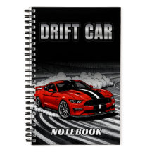 Capa de Caderno Vermelho de Carro Drift