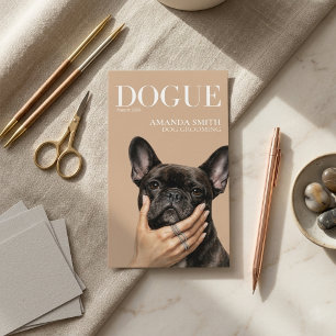 Capa de Cartão de Visita Elegante Bulldogue Francê