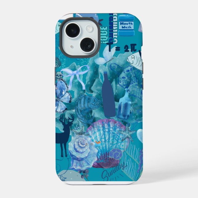 Capa de Celular Colagem Oceano Azul (Verso)
