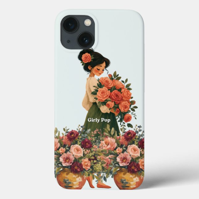 Capa de Celular Florista Pop Feminina  (Verso)