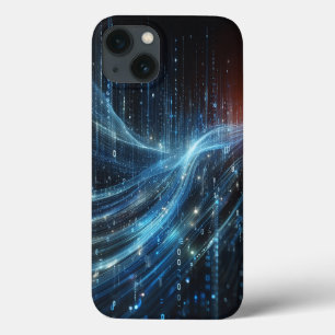 Capa de Celular Fluxo de Dados em Código Binário F