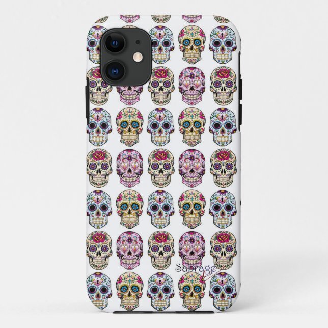Capa de celular Iphone 5 Skull by Sabrage (Verso)