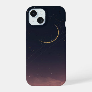 Capa de Celular Lua Crescente Estrelas Celestiais