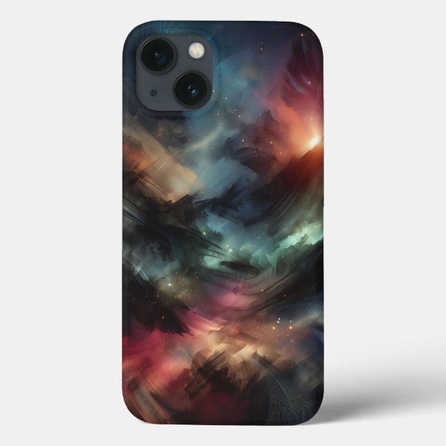 Capa de Celular Nebulosa Cósmica Moderna Abstrata  (Verso)