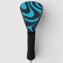 Capa de Driver de Golfe com Redemoinhos Azuis e Tu