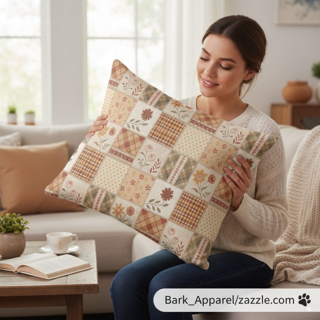 Capa de Edredom e Almofadas Floral Patchwork de Ou (Criador carregado)